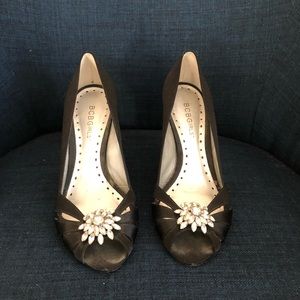 BCBGgirls black satan heels